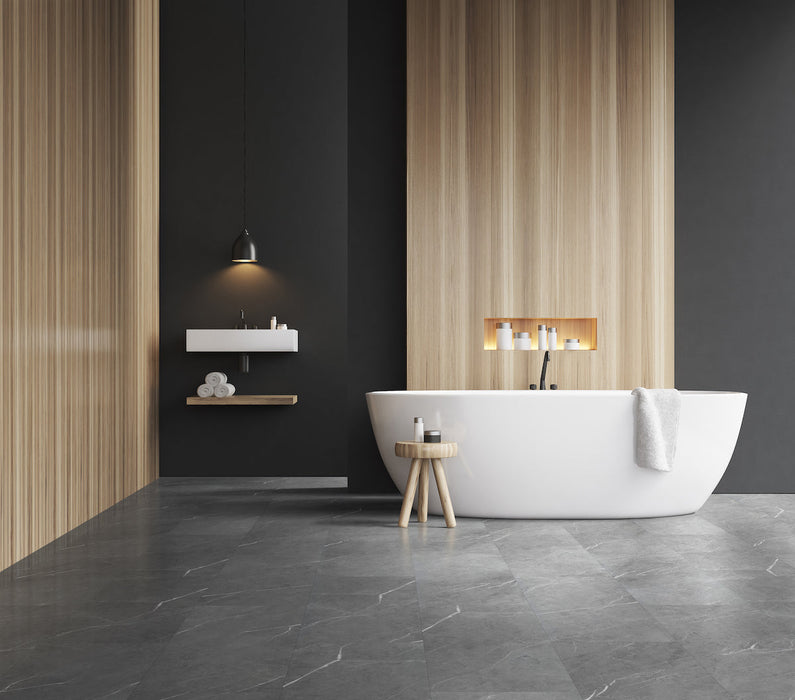 Tile with CGT in Emperador Carbon