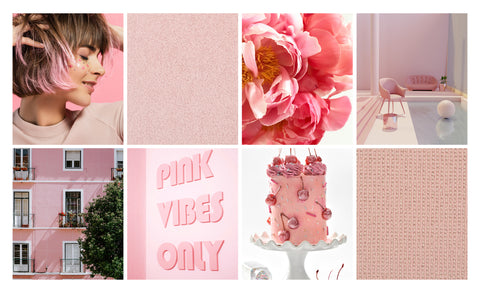 Pink color inspiration collage